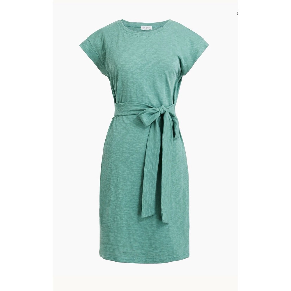 J.β Crew Factory Knit Tie Waist Mini MIDI Dress In Frosty Mineral Size S
